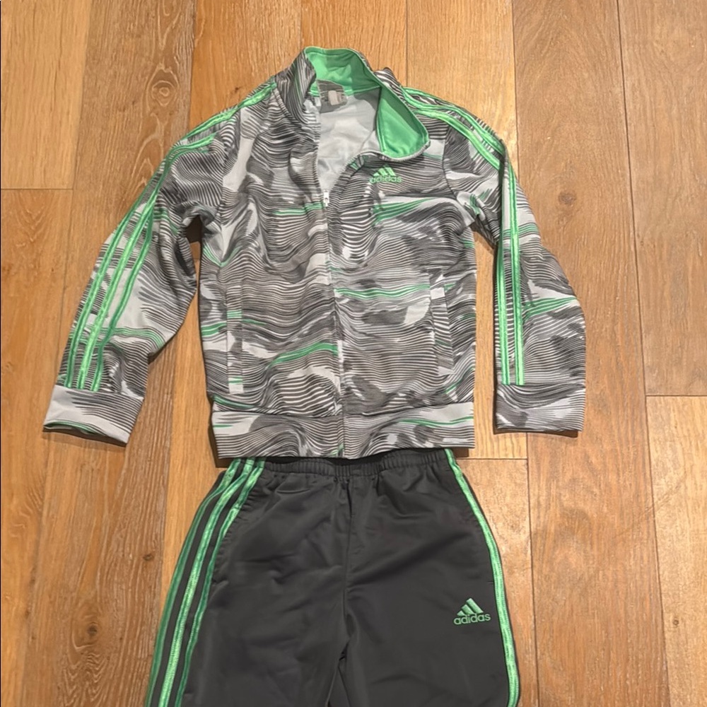 Adidas Camouflage Track Suit - Gray and Green SET